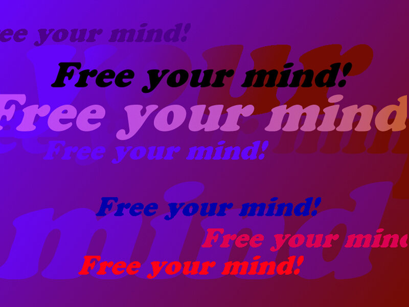Text Repeated on Gradient