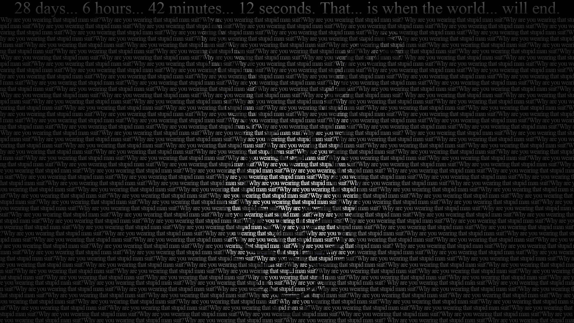 text repeating question