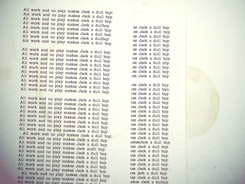 Text repetition on paper