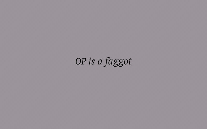 text stating OP is a faggot