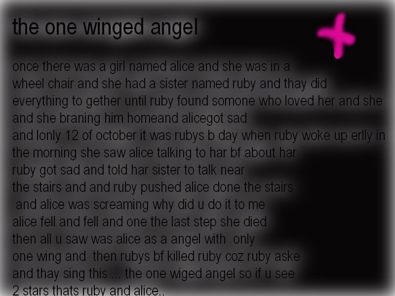 Text Story on Dark Background