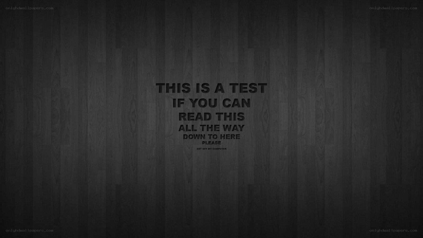 text test on wood background