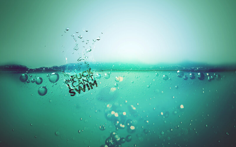 Text Underwater Splash