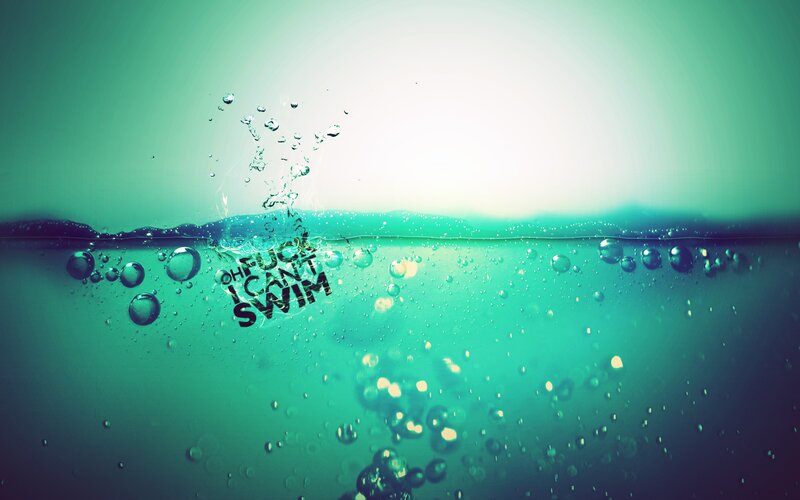 Text Underwater — Teal