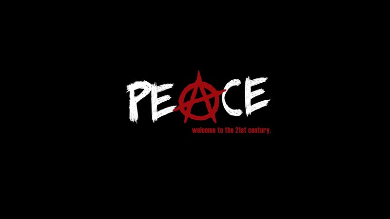 Text with Anarchy Symbol