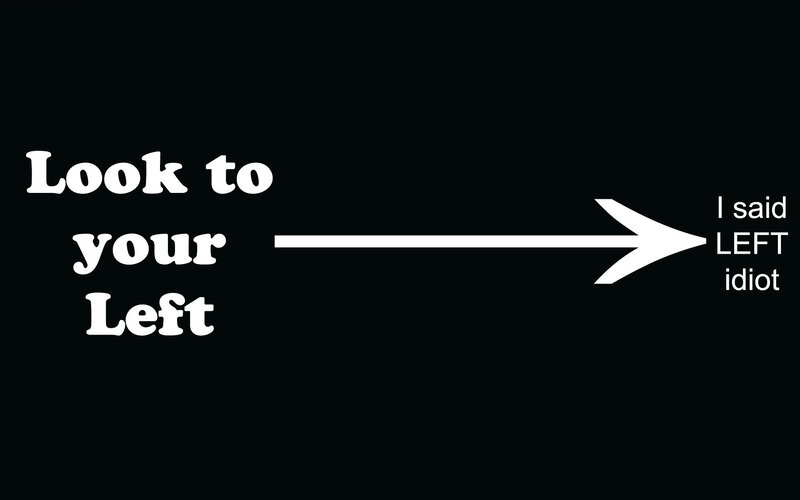 Text with Arrow — Black