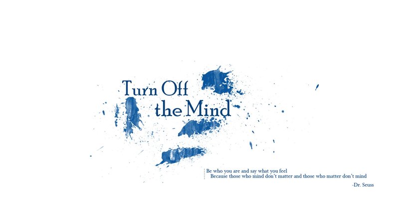 Text with Blue Splatters