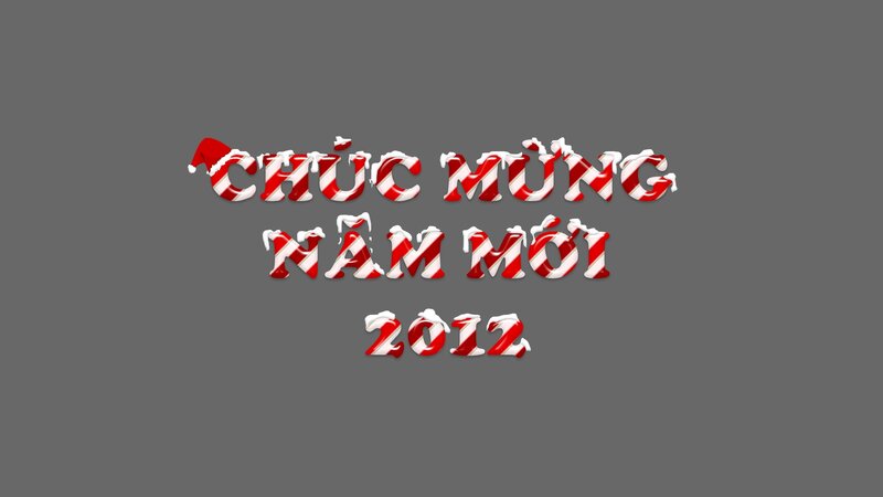 Text with Candy Cane Design