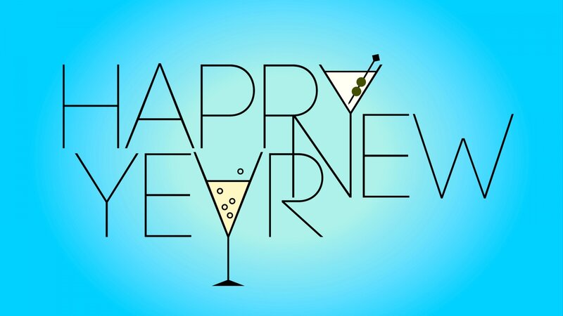 Text with Cocktail Glasses
