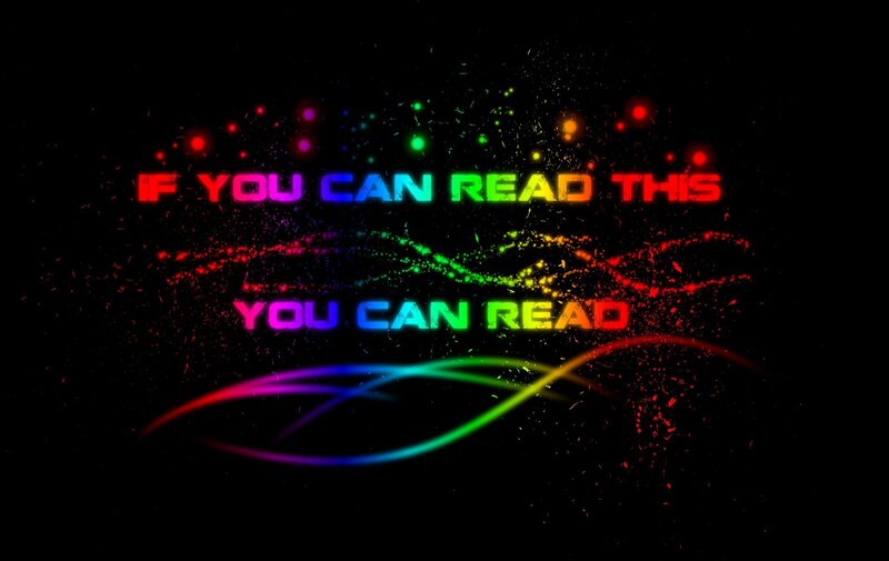 Text with Colorful Particles