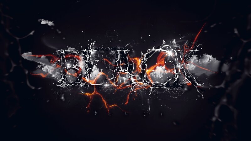 Text with Fire and Smoke