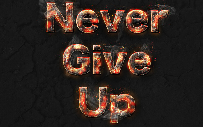 Text with Fire Effect — Black, Dramatic