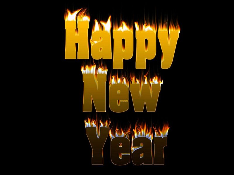 Text with Flames