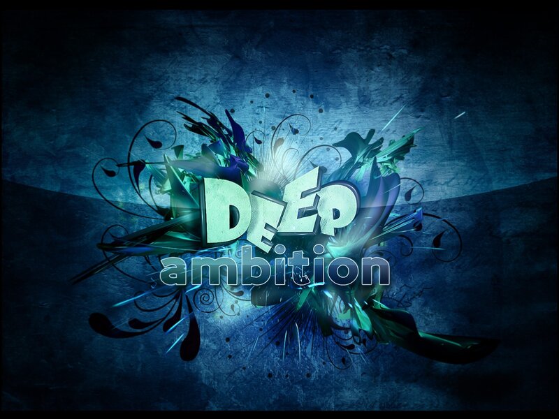 Text with Floral Design — Blue, Dramatic