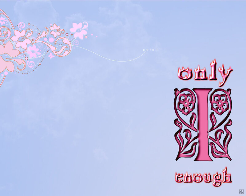 Text with Floral Design — Blue