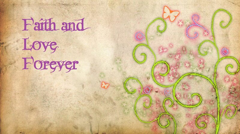 Text with Floral Design — Purple