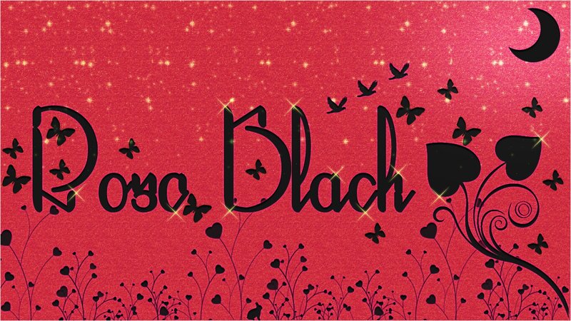 Text with Floral Design — Red