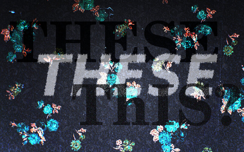 text with floral overlay
