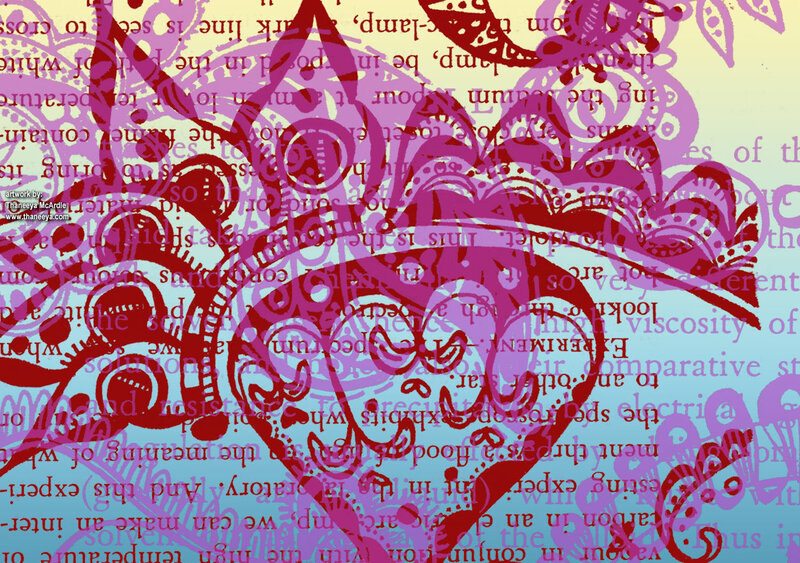 Text with Floral Patterns