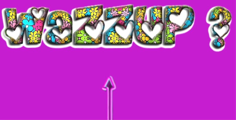 Text with Flowers and Hearts