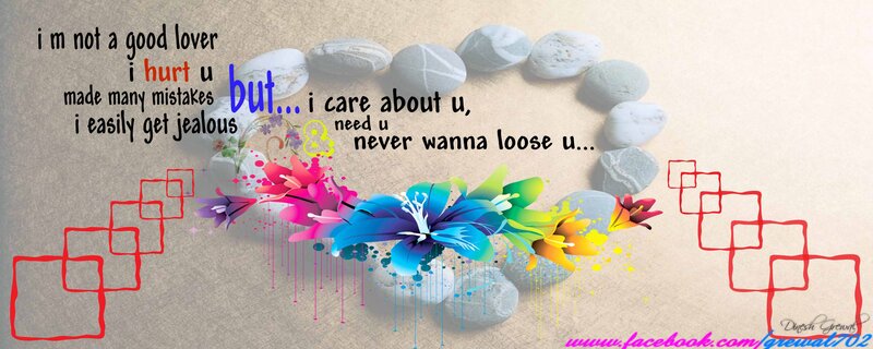 Text with Flowers and Stones
