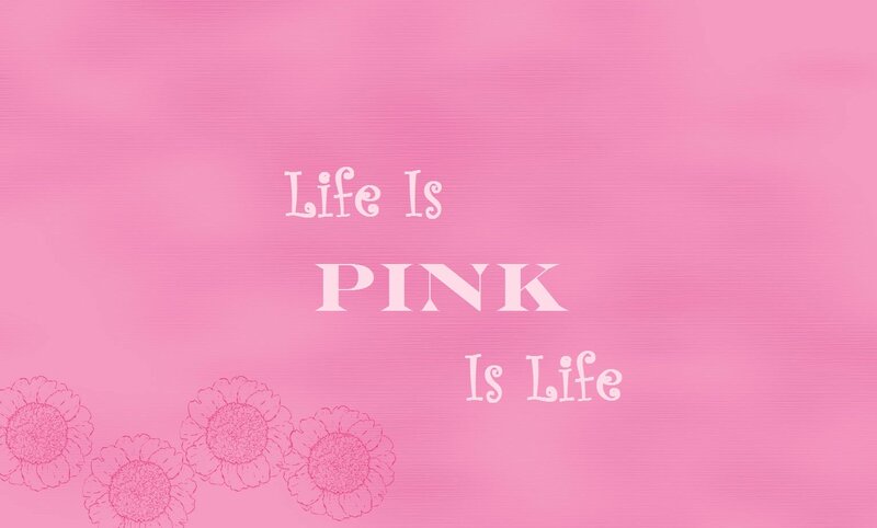 Text with Flowers — Pink, Calm