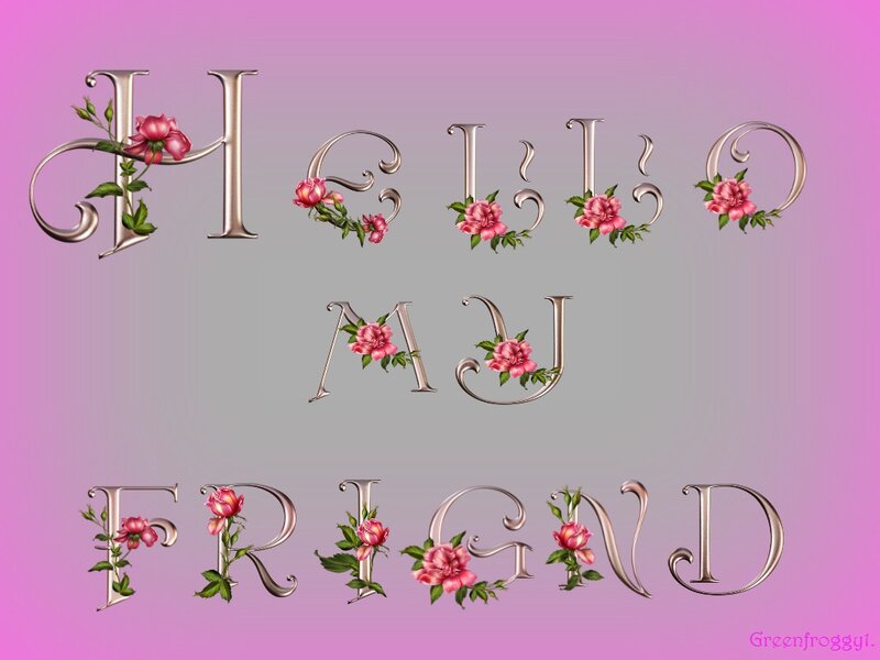 Text with Flowers — Pink, Friendly