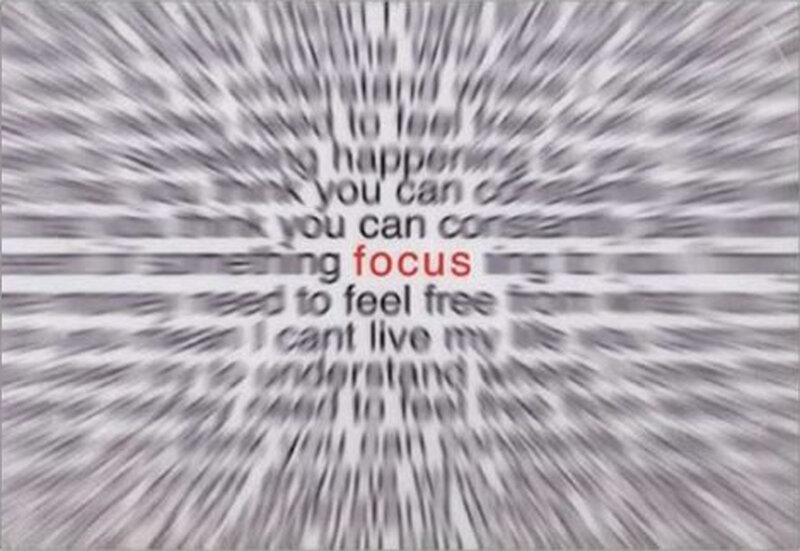 text with focus highlighted