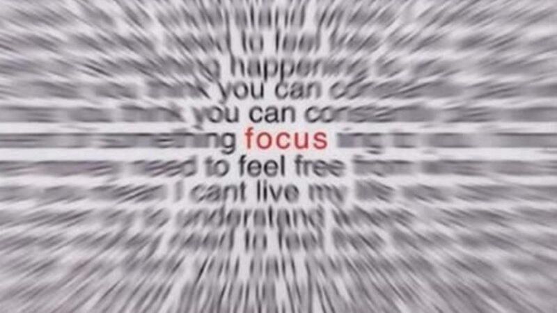 text with focus word