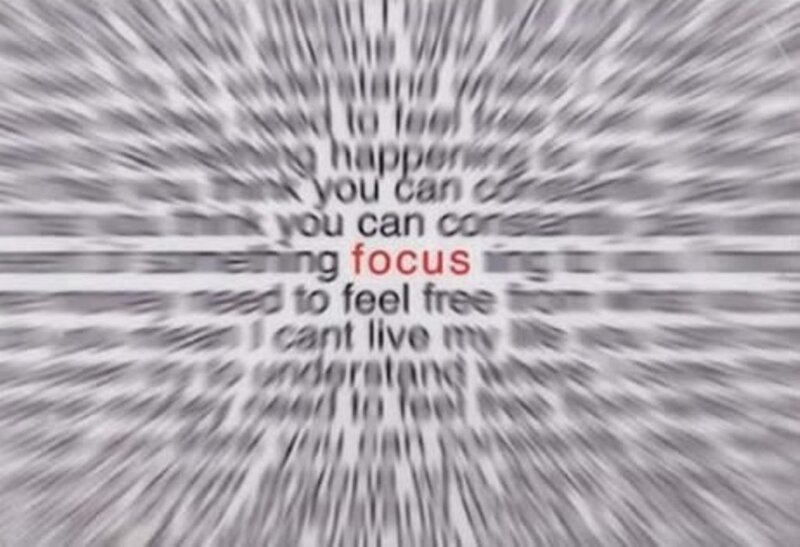 Text with Focus Word — Black, Intense