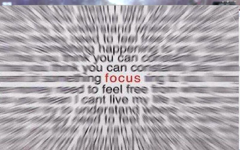 Text with Focus Word — Black