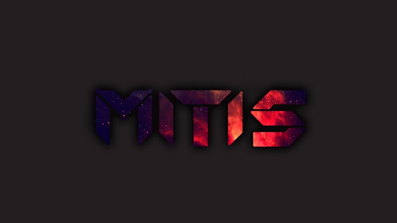 Text with Galaxy Background — Black