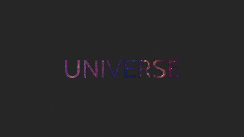 Text with Galaxy Texture — Purple
