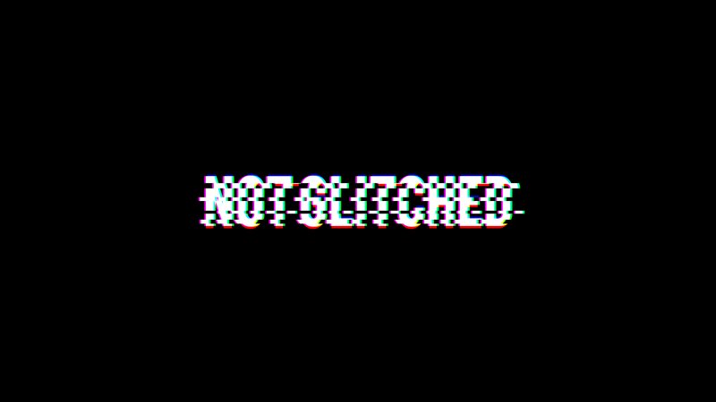 Text with Glitch Effect — Black, Distorted