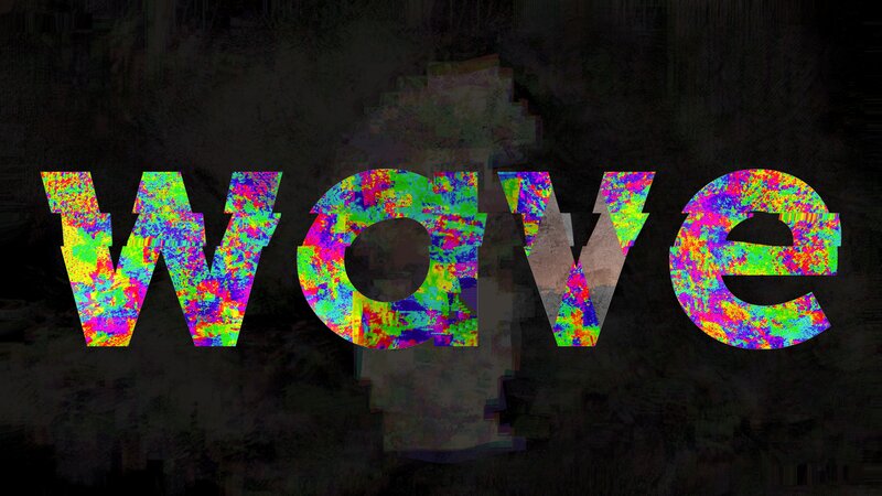 Text with Glitch Effect — Black