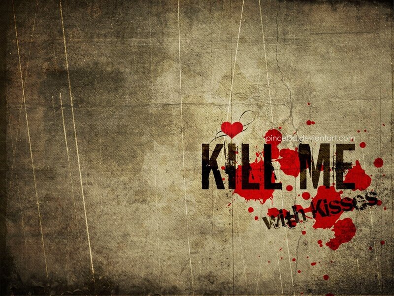 Text with Heart and Splatters