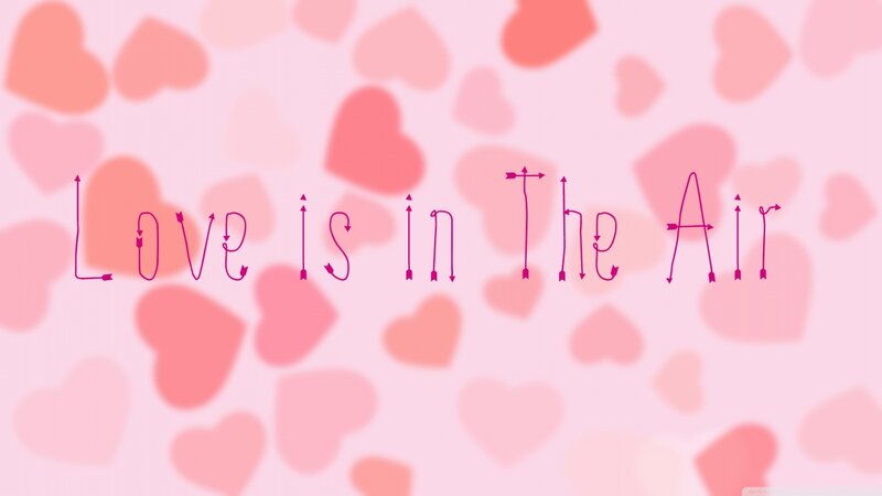 Text with Heart Background