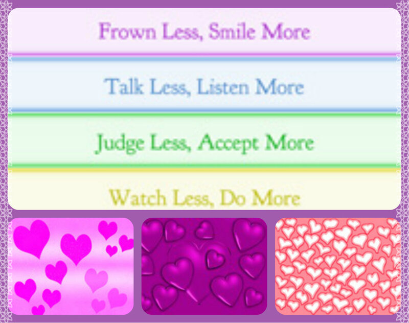 Text with Heart Patterns