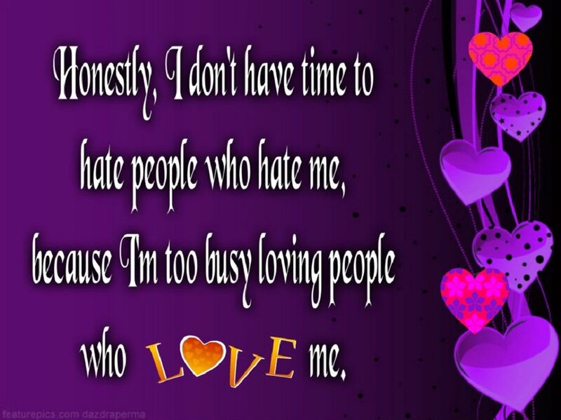 Text with Heart Shapes — Purple
