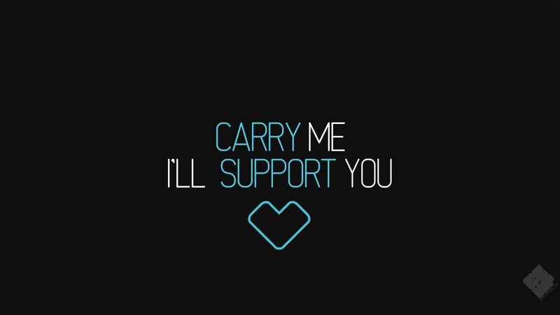 Text with Heart Symbol — Black, Supportive