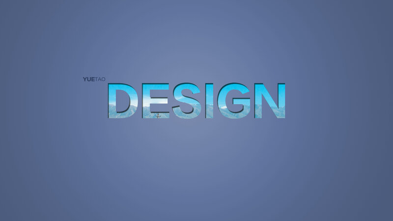 Text with Landscape Texture
