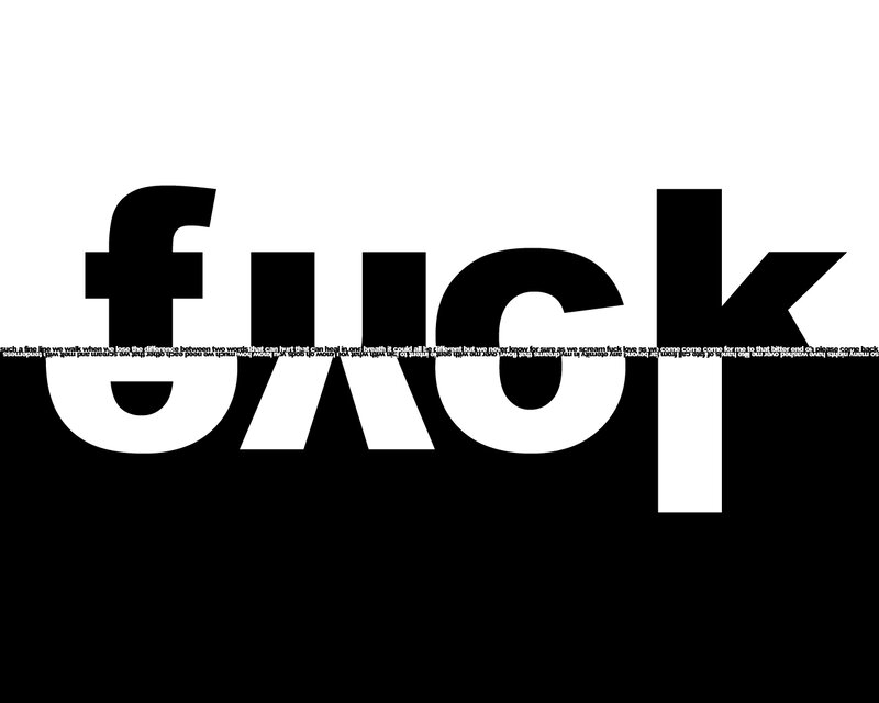 text with large word
