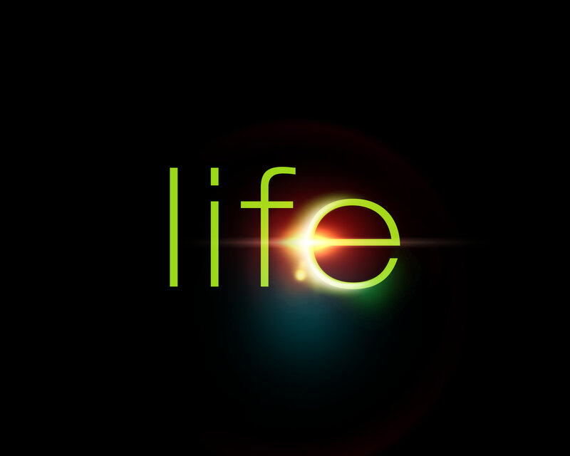 Text with Lens Flare