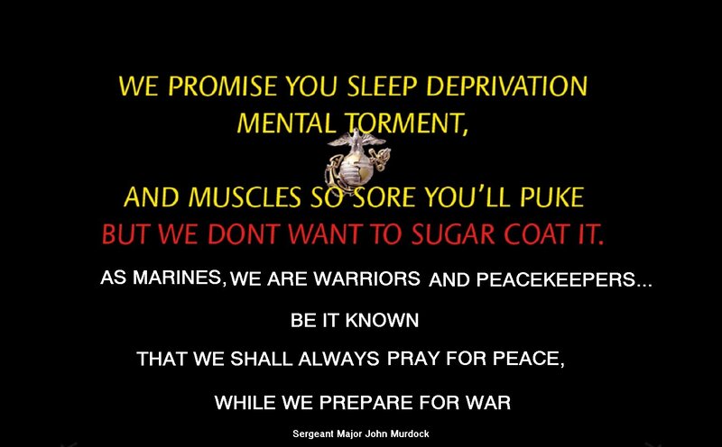 Text with Marine Emblem