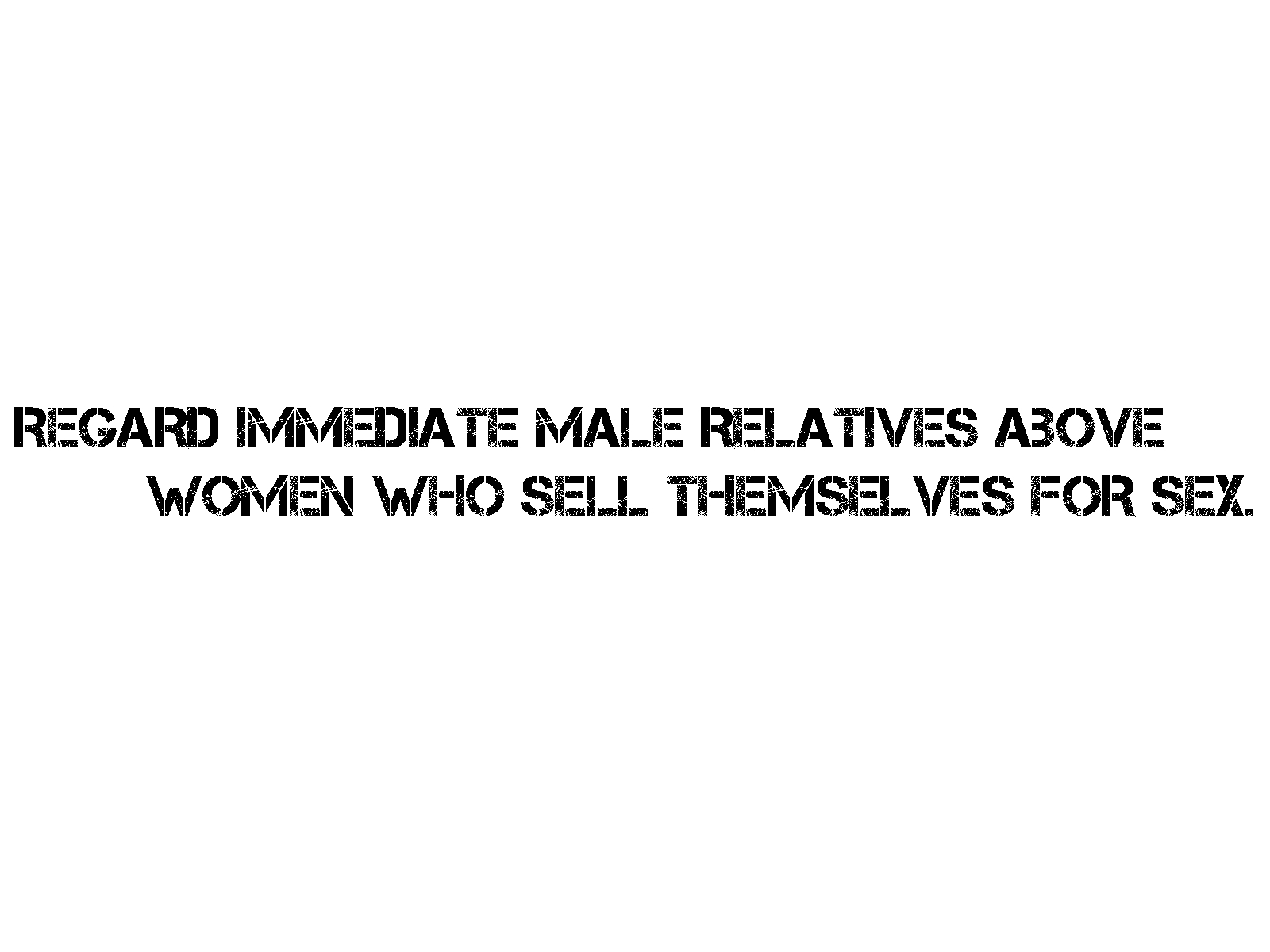 text with offensive statement