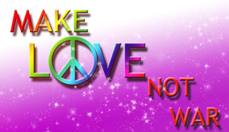 Text with Peace Symbol