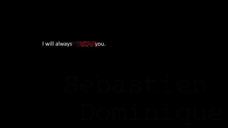 text with red scribble