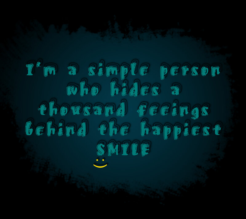 Text with Smiley Face — Blue