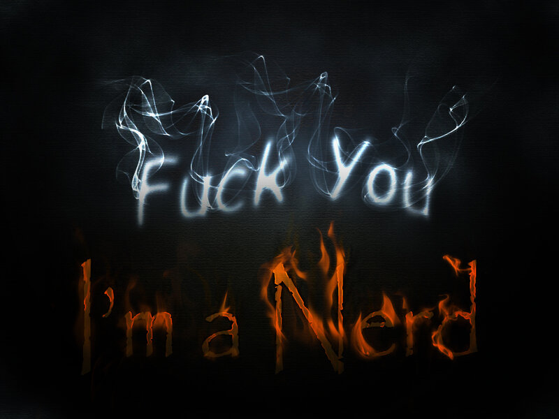 text with smoke and fire effects