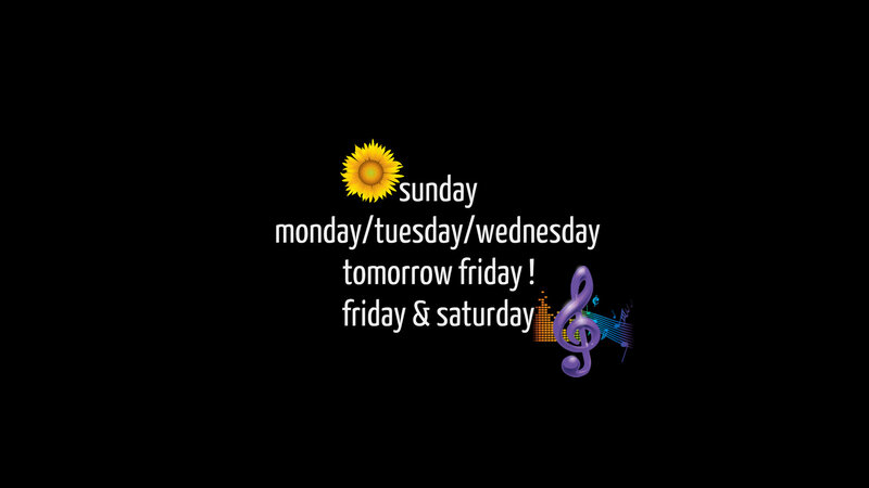 Text with Sunflower and Music Notes
